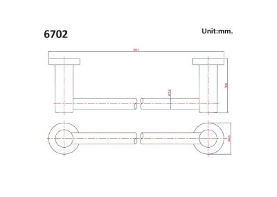 ราวพาดผ้า 60 ซม. 6702