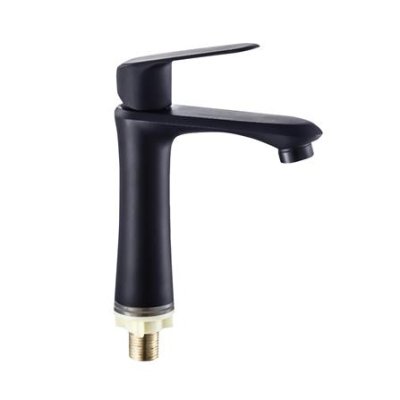 ก๊อกน้ำทรงสูง 16CM ก้านโยกสีดำ LB-221MB