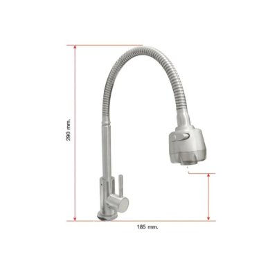 ก๊อกเดี่ยวอ่างล้านจานน้ำเย็นสแตนเลส LB-F21002-SS