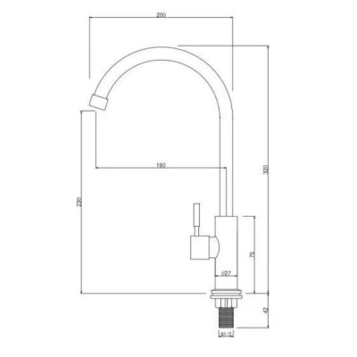 ก๊อกน้ำเย็นอ่างล้างจาน LB-FS-NEW-18U