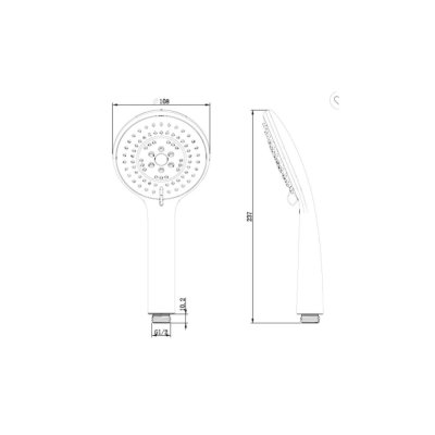 ฝักบัวสายอ่อน 5 ระดับ พร้อมสายและขอแขวน LB-SH0520-SET