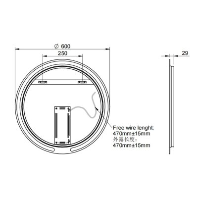 Uma กระจกไฟ 3 x 60 x 60 ซม. M0025-LB