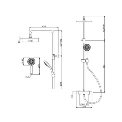 ชุดเรนthermostat ทรงกลม SH3220