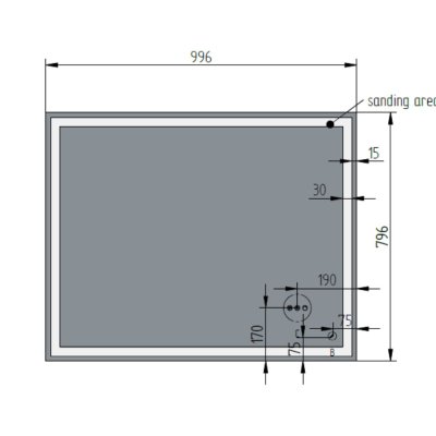 LESLIE กระจกไฟ 100x80 CM SP0003
