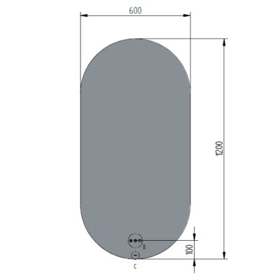 MARA กระจกไฟ 60x120 CM SP0004