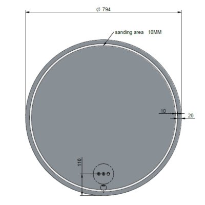VALERIA กระจกไฟ D80 CM SP0010