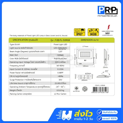 Bioenergys โคมสปอร์ตไลท์ LED แสง RGB Fighter2 Series
