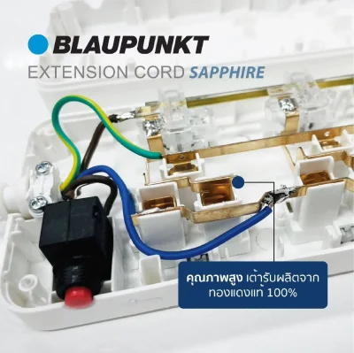 BLAUPUNKT ปลั๊กพ่วง 10A รับกระแสไฟสูงสุด 2300W