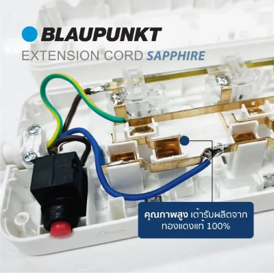 BLAUPUNKT ปลั๊กพ่วง 10A รับกระแสไฟสูงสุด 2300W