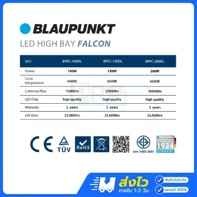 BLAUPUNKT โคมไฮเบย์ LED High bay UFO FALCON