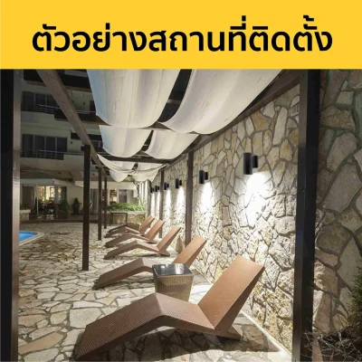 LAMPO โคมติดผนังส่องทางเดียว และส่องขึ้นลง ขั้วE27 BIGGUN