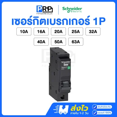Schneider ลูกเซอร์กิตเบรกเกอร์(MCB) 1P 6kA แบบPlug on
