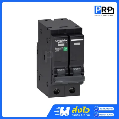 Schneider เมนเซอร์กิตเบรกเกอร์(MCB) 2P 10kA แบบPlug on