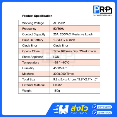 Sunmoon ดิจิตอลทามเมอร์ 220V KG316T-II
