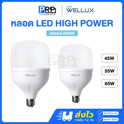 Wellux หลอดไฟ LED High Power หลอดกระบอก ขั้วE27