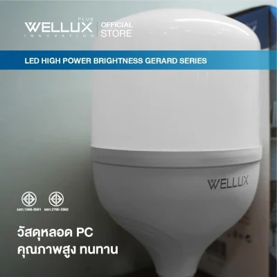 Wellux หลอดไฟ LED High Power หลอดกระบอก ขั้วE27