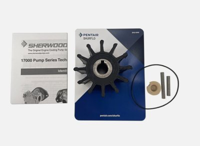 Sherwood 17000K Neoprene Impeller Kit 12 Vane (Threaded / Through Key)