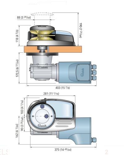Dylan - DR4 With Drum  12V 1700 W  12mm Chain  WINDLASS