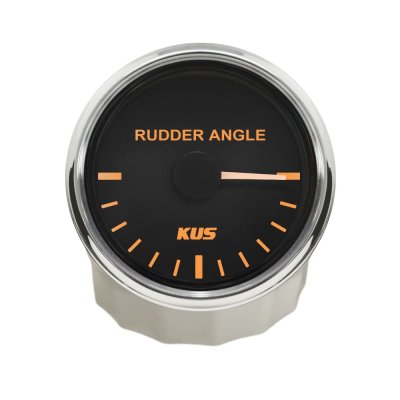 KUS Waterproof Rudder Angle Indicator Gauge With Rudder Sensor 52mm (2") 12V/24V (Black)