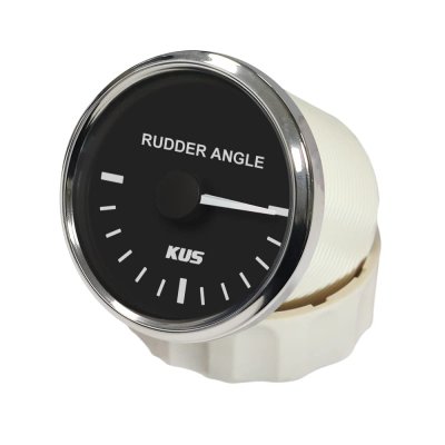KUS Waterproof Rudder Angle Indicator Gauge With Rudder Sensor 52mm (2") 12V/24V (Black)