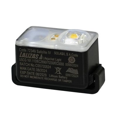 LALIZAS Lifejacket LED flashing light "Safelite IV" ON-OFF water activated, SOLAS/MED/USCG-MER/TC