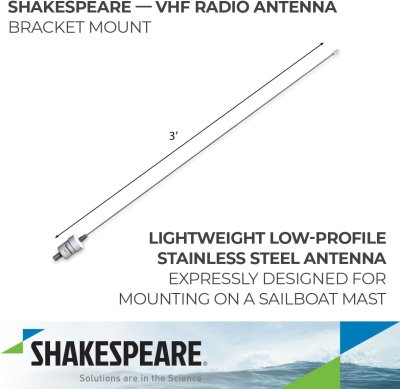 Shakespeare 5215-C-X 3-Feet VHF Antenna, White