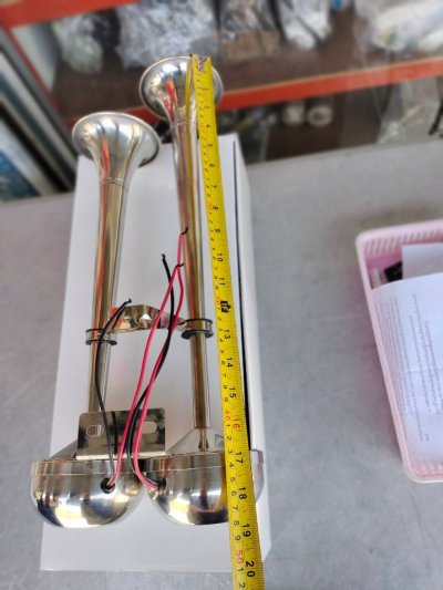 12V Marine Trumpet Horn Twin Dual Electric Powerful Boat Horn แตรคู่ 12 v