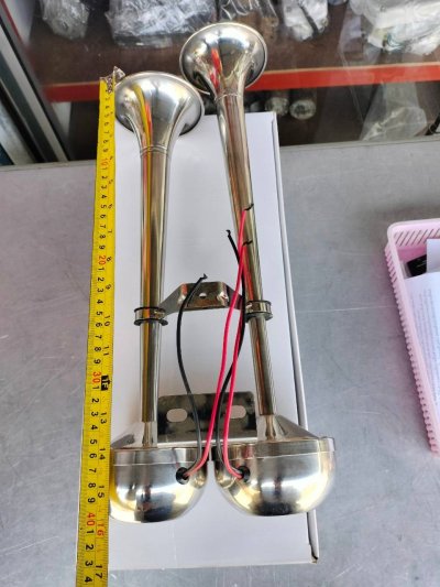 12V Marine Trumpet Horn Twin Dual Electric Powerful Boat Horn แตรคู่ 12 v