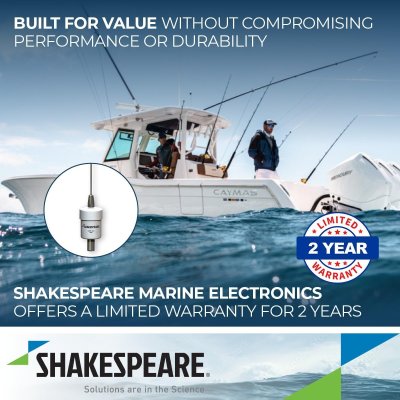 Shakespeare 5215-C-X 3-Feet VHF Antenna, White