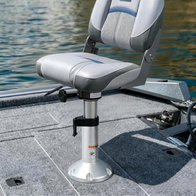 Boat Seat Pedestal with Slide, Aluminum Adjustable Height from 14" to 20" Locking Boat Seat Pedestals, Boat Seats Captain Chair Fishing Seats