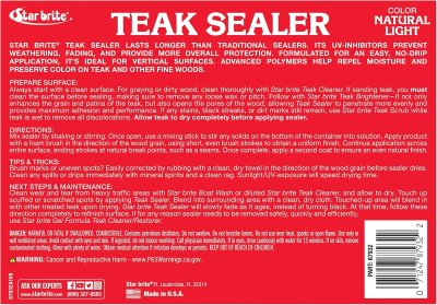 Star Brite Tropical Teak Oil Sealer - Natural Light - Marine Grade 946 ml
