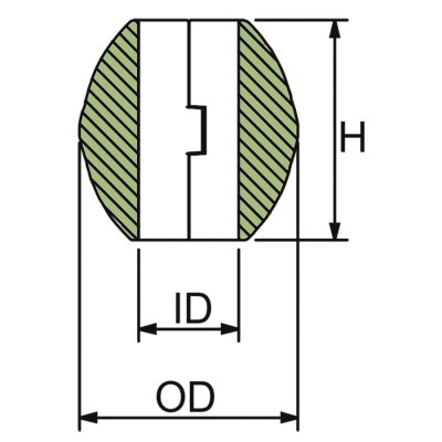 Martyr Streamlined Shaft Anode - Zinc, Imperial Martyr Streamlined Shaft Anode - Zinc, Imperial