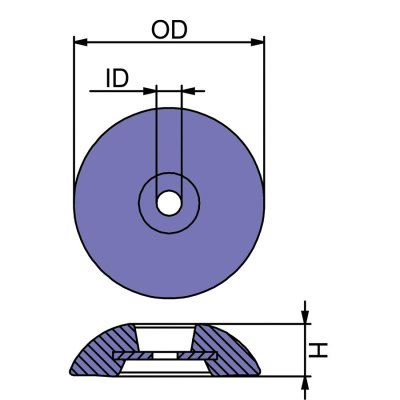 Hull Anodes CMZD56 (Bolt-on)  Martyr