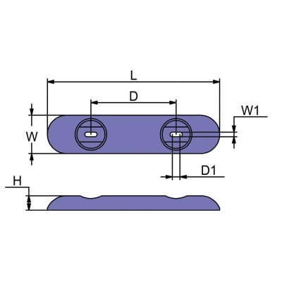 Martyr CMZD72BZ Bolt-on Hull Anode - Zinc