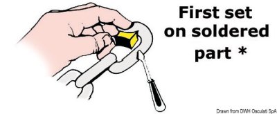 Chain marker, yellow 10 mm