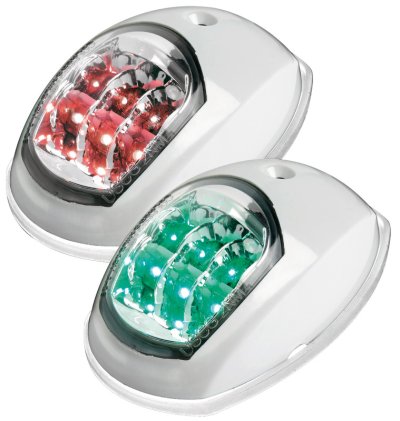 Evoled navigation lights white ABS left + right (Blister)11.039.01