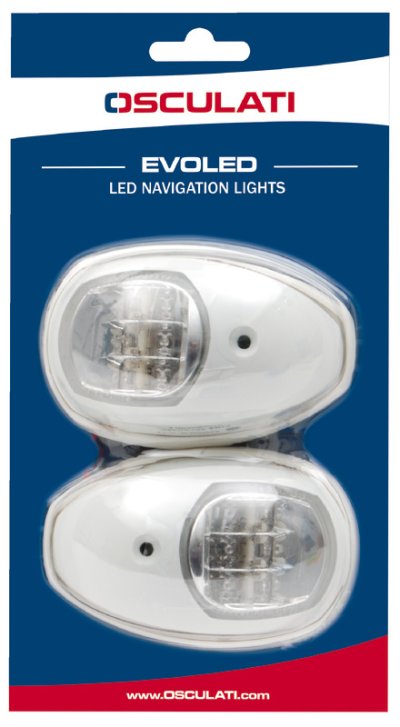 Evoled navigation lights white ABS left + right (Blister)11.039.01
