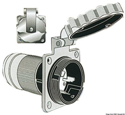 Marinco 4-wire three pole socket AISI 316 50A 14.487.01