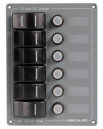6-switche aluminium vertical panel 6-switche aluminium vertical panel