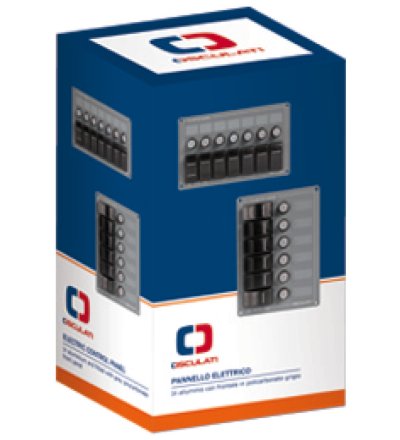 Horizontal electric panel w/7 switches