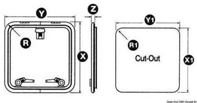 LEWMAR Low Profile hatch 44  Osculati Code  19.410.44