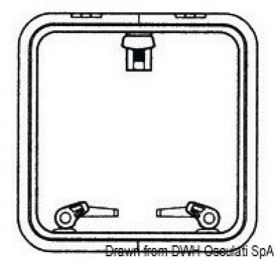 LEWMAR Low Profile hatch 60 w/retention arm Osculati CODE  19.410.60