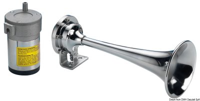 Chromed trumpet w/1 Air horn 24 V