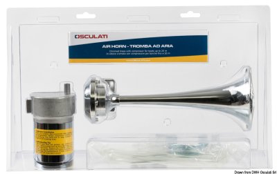 Chromed trumpet w/1 Air horn 24 V