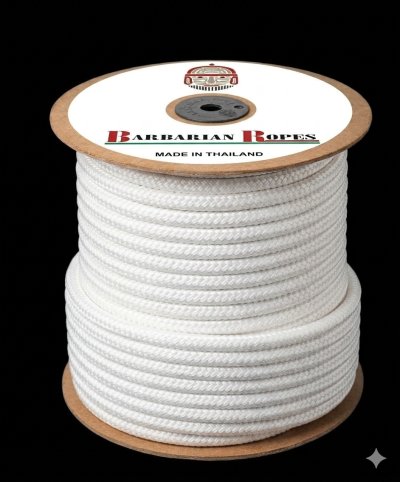 เชือกเรือ สีขาว  4มิล 100ม/ม้วน   4mm Rope White  100m/roll