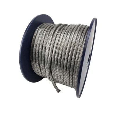 เชือกไดนีม่า  Dyneema rope Dark gray 8mm 5246 Tensile