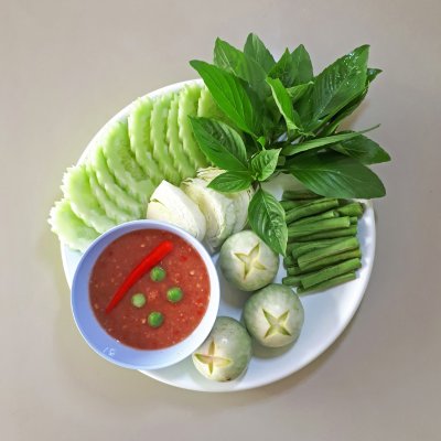 น้ำพริกกะปิ+ผักสด