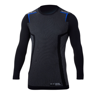 SPARCO K-CARBON LONG SLEEVE - (Black/Electric blue)
