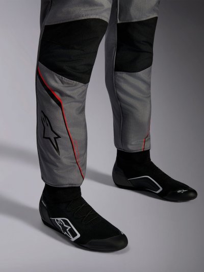 ALPINESTARS HYPERTECH V3 SUIT FIA - (Mid Gray Black Red Fluo)
