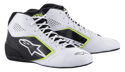 ALPINESTARS KARTING SHOES TECH-1 K START V2 - (WHITE/BLACK/YELLOW FLUO)